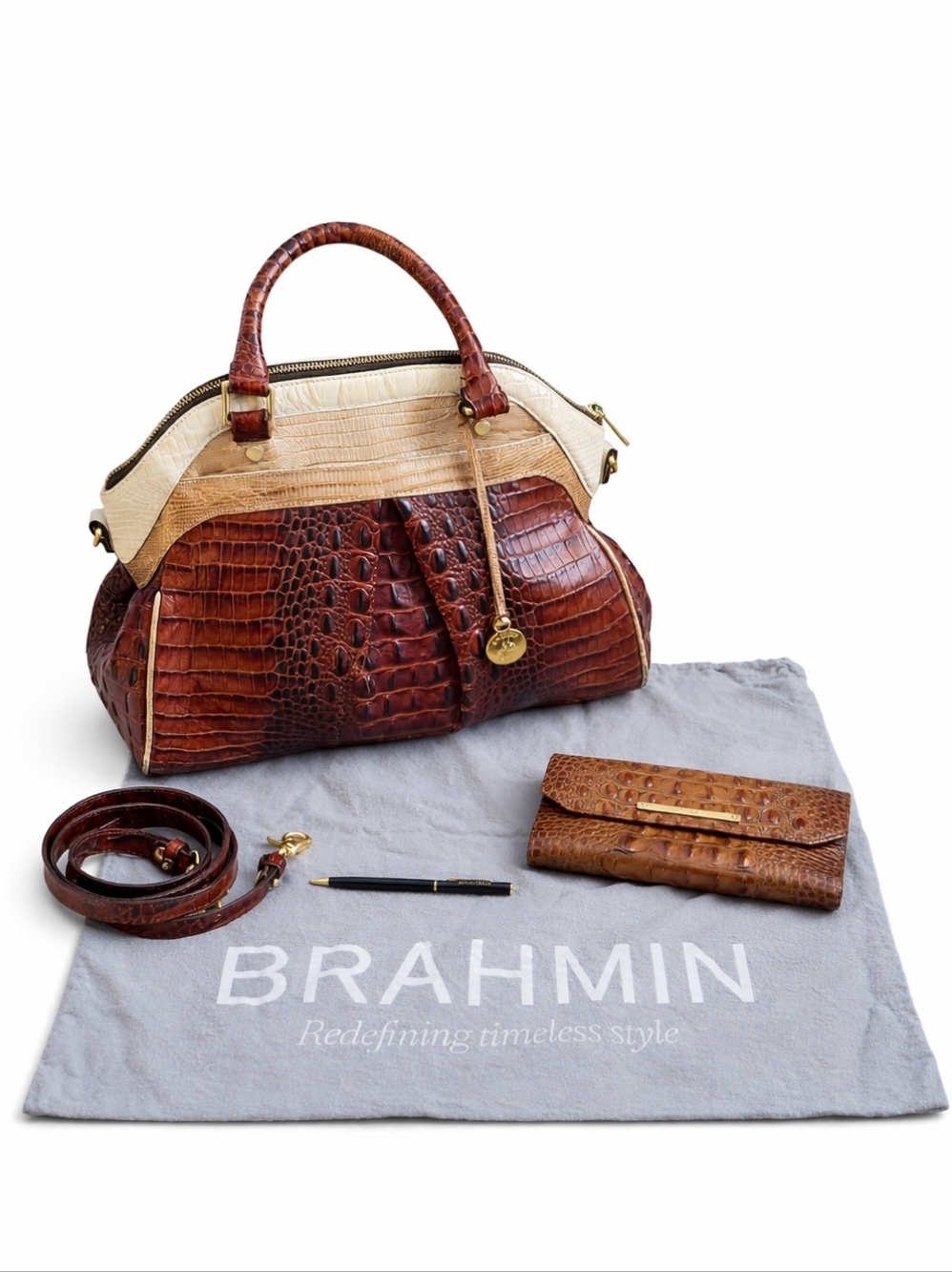 Brahmin Louise Rose Melbourne Satchel - Dillard's ANNIVERSARY EDITION